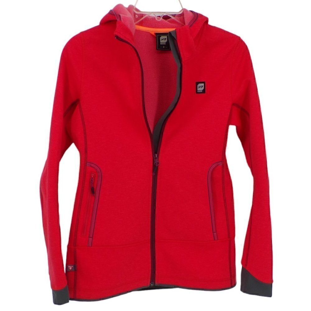 Orage Women's Small Softshell Ski Jacket Full Zip Hood Coral Orange Color